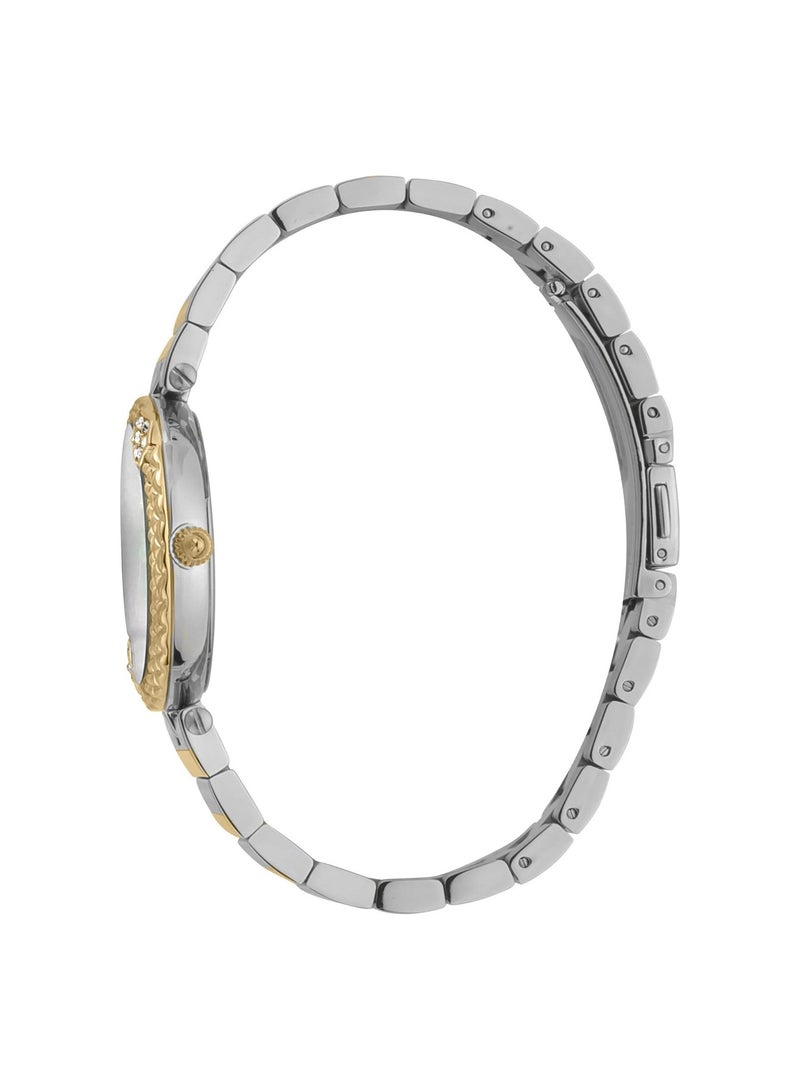 Just Cavalli Stainless Steel Analog Women's Bracelet Watch With Two Tone Silver And Gold JC1L197M0095