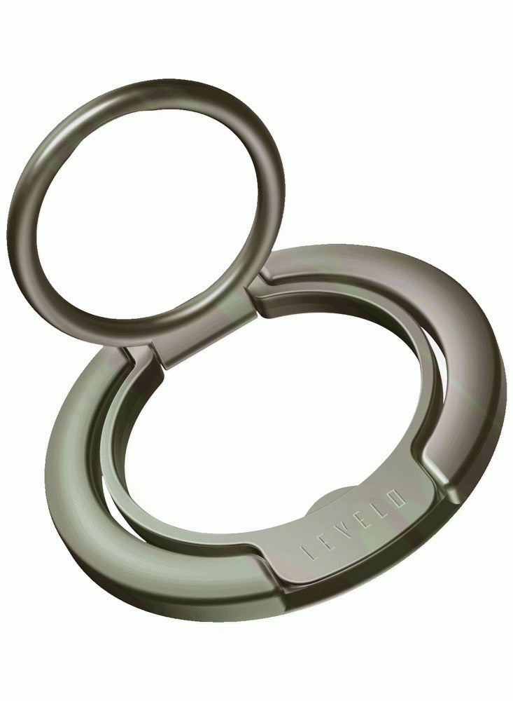 Luccio 2 in 1 Phone Ring Holder / N52 Magnet Type / 3500Gs Magnetic Force / Non-Slip Surface- Titanium