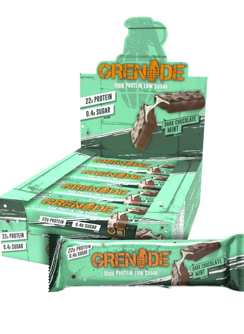 Grenade High Protein Bar Dark Chocolate Mint 12x60g