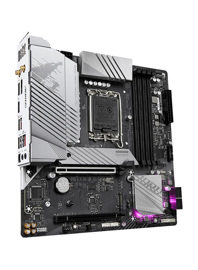 B760M Aorus Elite AX Motherboard, Intel B760 Chipset, 4x DDR5 DIMM, 192GB Max Memory, 2.5GbE LAN, 1x PCI Express x16, 4x SATA 6Gb/s, 1x HDMI & DP, USB Type-C/3.2 | B760M Aorus Elite AX