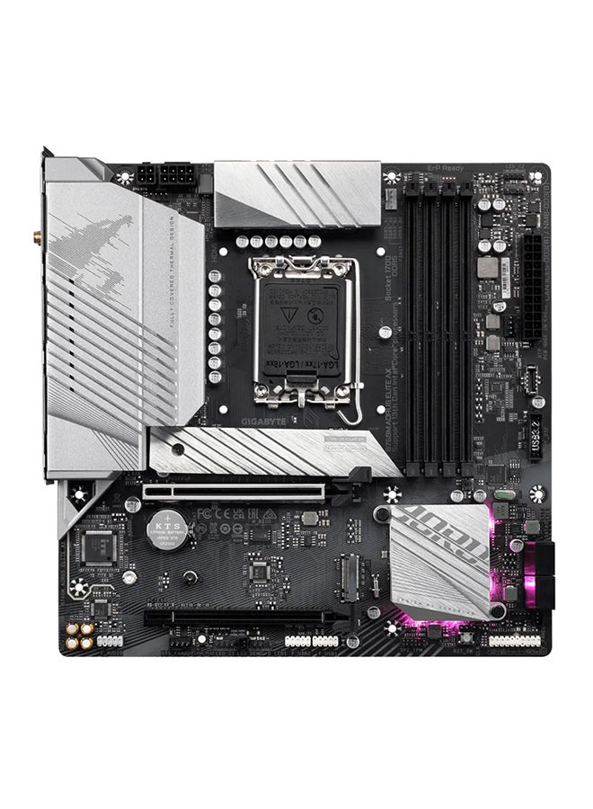 B760M Aorus Elite AX Motherboard, Intel B760 Chipset, 4x DDR5 DIMM, 192GB Max Memory, 2.5GbE LAN, 1x PCI Express x16, 4x SATA 6Gb/s, 1x HDMI & DP, USB Type-C/3.2 | B760M Aorus Elite AX