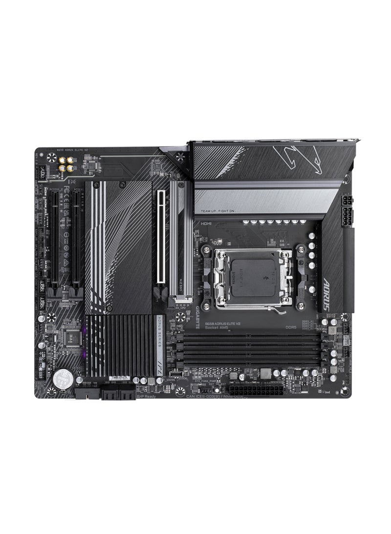 B650 Aorus Elite V2 ATX DDR5 Motherboard, Socket AM5, AMD B650 Chipset, 4x DDR5 Max 192GB Memory, 2.5GbE LAN, PCI E 4.0 x16 Slot, M.2 Connector, USB 3.2 -Type-C, B650 AORUS ELITE V2