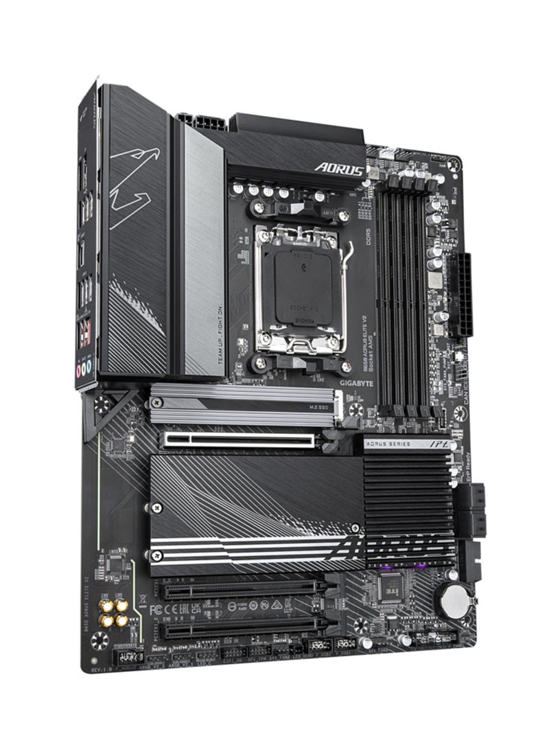 B650 Aorus Elite V2 ATX DDR5 Motherboard, Socket AM5, AMD B650 Chipset, 4x DDR5 Max 192GB Memory, 2.5GbE LAN, PCI E 4.0 x16 Slot, M.2 Connector, USB 3.2 -Type-C, B650 AORUS ELITE V2