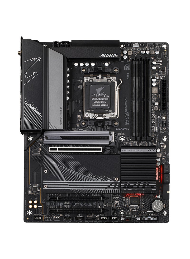 B650 Aorus Elite AX rev.1.x DDR5 ATX Motherboard, AMD B650 Chipset, AMD Socket AM5, NVMe SSD,Realtek 2.5GbE LAN & Wi-Fi 6E AX210, PCI 4x16/1x DP/1xHDMI/1 x USB Type-C | B650 AORUS ELITE AX