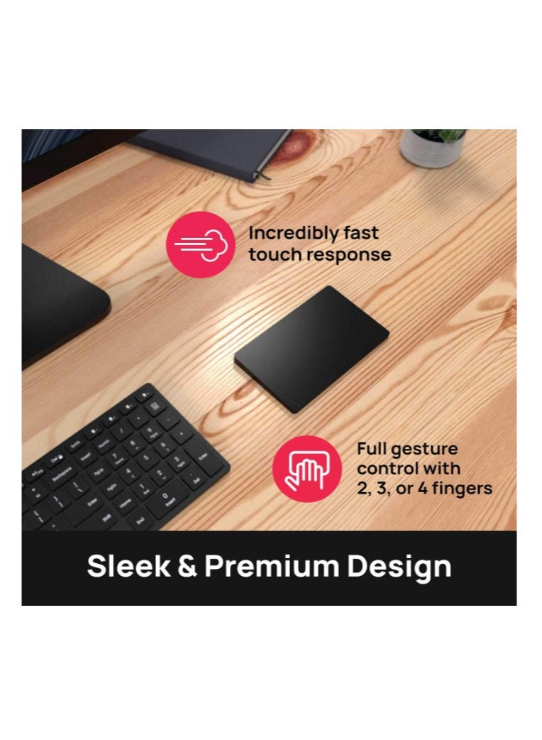 Brydge W-Touch Wireless Precision Touchpad | Compatible with Surface & Windows | Designed for Surface | (Black)