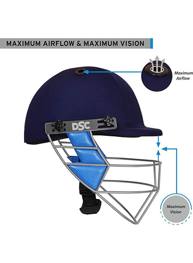 GUARD Cricket Helmet | Size: Large | For Men & Boys | Steel Grill | Adjustable Back Support Strap | Removable and washable sweatband | Lightweight