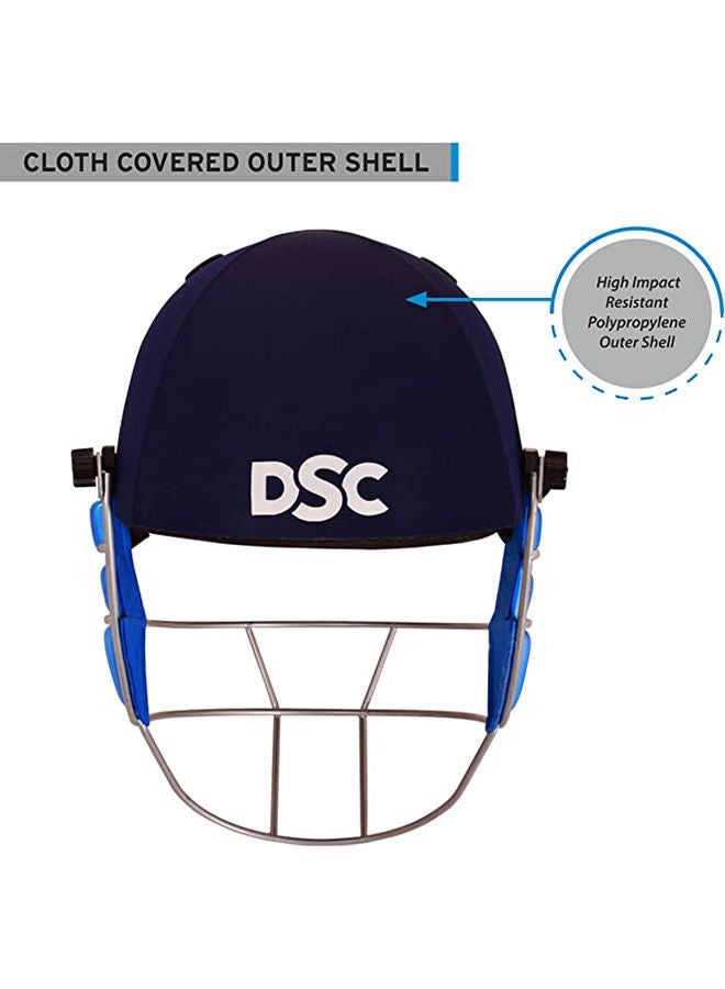 GUARD Cricket Helmet | Size: Large | For Men & Boys | Steel Grill | Adjustable Back Support Strap | Removable and washable sweatband | Lightweight