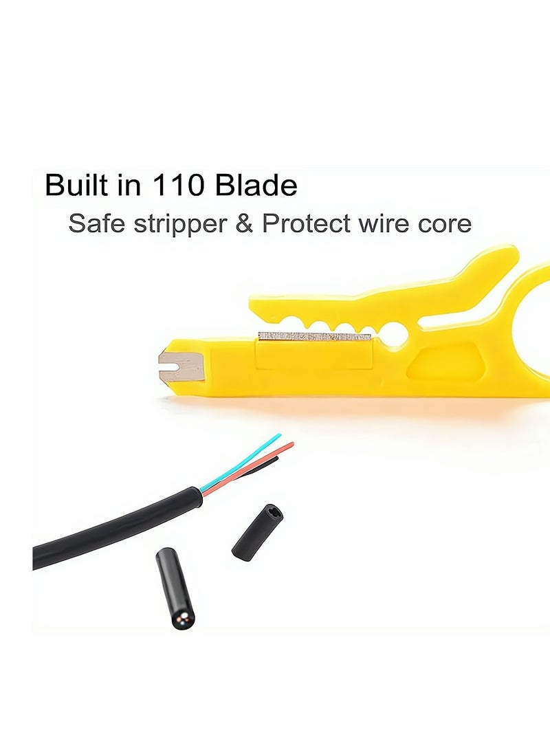 Mini Wire Stripper, Economy Network Cable Cutter Portable Crimper Pliers Crimping Tool Universal Cable Cutter Punch Down Cutter for Network Data Cable, Telephone Cable, Computer UTP Cable, 10 Pack