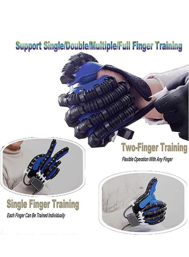 Hand Rehabilitation Robot Gloves,Finger Rehabilitation Gloves for Stroke Recovery Hand Strength Exercise and Adaptive Training Hemiplegic Finger Cerebral Palsy Equipment Relieve Hand Stiffness