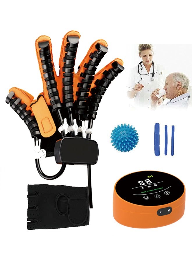 Hand Rehabilitation Robot Gloves,Finger Rehabilitation Gloves for Stroke Recovery Hand Strength Exercise and Adaptive Training Hemiplegic Finger Cerebral Palsy Equipment Relieve Hand Stiffness