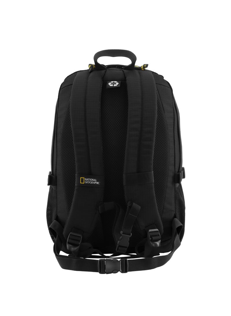 National Geographic Explorer III RPET Computer Backpack Black For Men And Women, Durable Water Resistant Padded Laptop Tablet Bag For Casual Travel Outdoor School Office