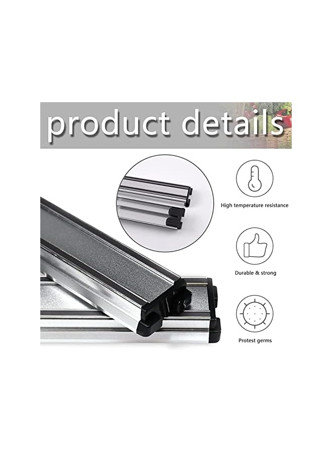 Knife Storage Strip, Knife holder, Aluminum Bar with Heavy Duty Magnets, Space Saving Safe Storage Holder for Knives, Utensils by Knife Rack,16 Inch Refrigerator Knife Bar, knives holder