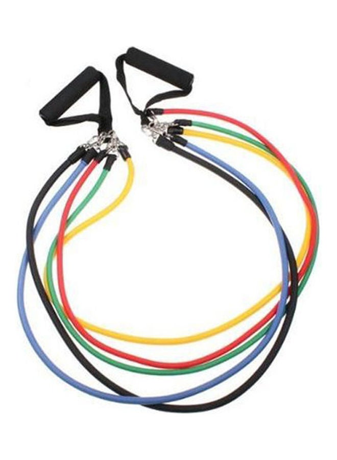 11-Piece Latex Resistance Bands Fitness Exercise Tube Rope Set Yoga Workout 20.6cm