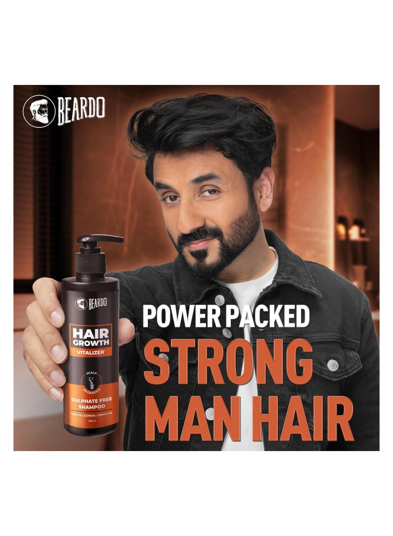 Beardo Hair Growth Vitalizer Shampoo, 200 ml | Shampoo for Men | Promotes Hair Growth | Sulphate and Paraben Free Shampoo | With Onion Oil & Biotin