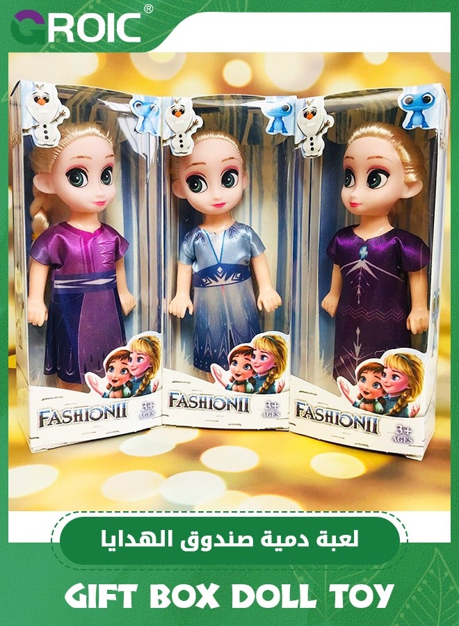 6PCS Frozen Dolls set, Princess Plush Dolls Toys, Disney Frozen Adventure Collection Anna, Elsa Princess Dolls for Girls, Disney Frozen Elsa Toy for Kids - 6 Inch