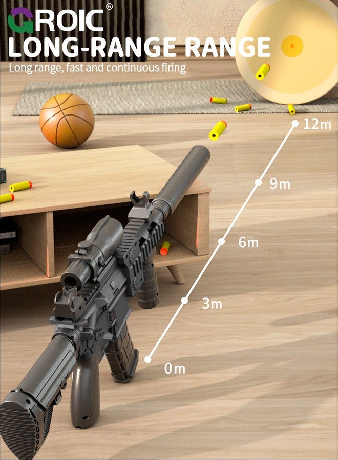 Soft Bullets Gun,Toy Gun Light and Soft Bullets Education Toy,Blaster Gun M416,Double Mirror Effect Toy Guns,DIY Toy with Rich Accessories ,Shooting Games Toys for Kids, Kids Holiday Birthday Gifts
