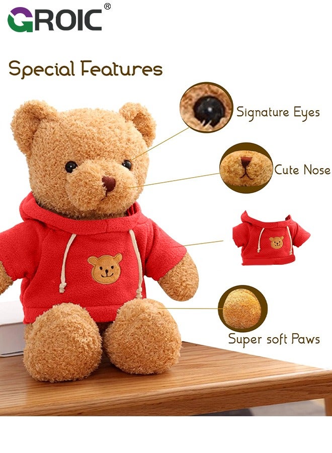 30CM Teddy Bear Stuffed Animal Plush Bear with Sweater, Lovely Plushies for Animal Themed Parties,Children's Companion Toy