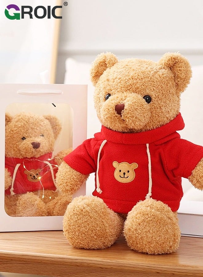 30CM Teddy Bear Stuffed Animal Plush Bear with Sweater, Lovely Plushies for Animal Themed Parties,Children's Companion Toy