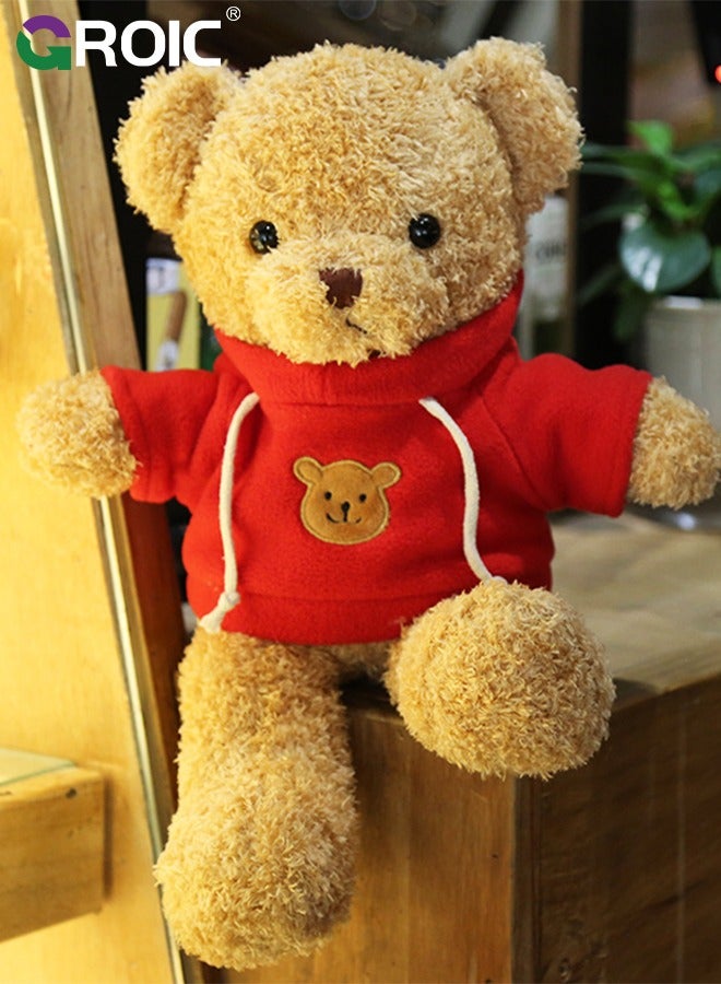 30CM Teddy Bear Stuffed Animal Plush Bear with Sweater, Lovely Plushies for Animal Themed Parties,Children's Companion Toy