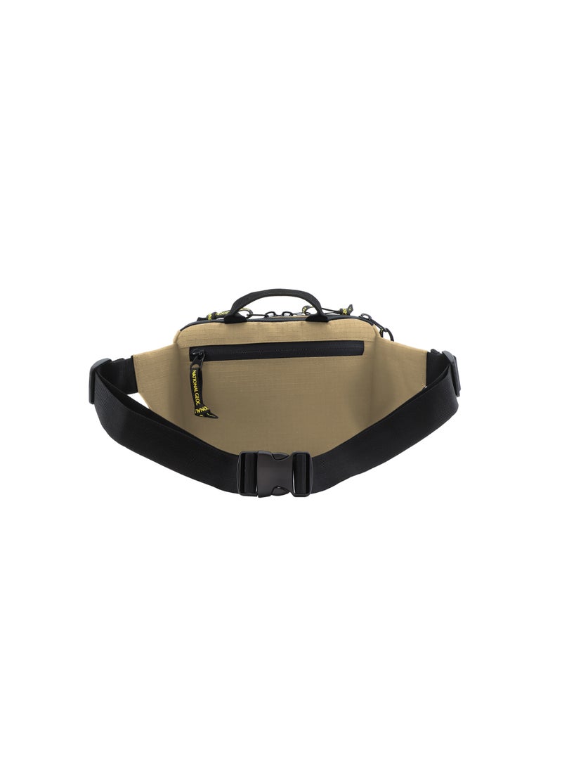 National Geographic Explorer III RPET Waist Bag Beige For Men And Women, Durable Casual Hip Bag With Adjustable Strap, Suitable For Travel, Outdoors, Gym, Hiking