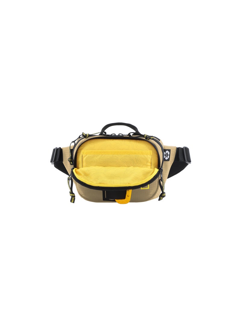 National Geographic Explorer III RPET Waist Bag Beige For Men And Women, Durable Casual Hip Bag With Adjustable Strap, Suitable For Travel, Outdoors, Gym, Hiking