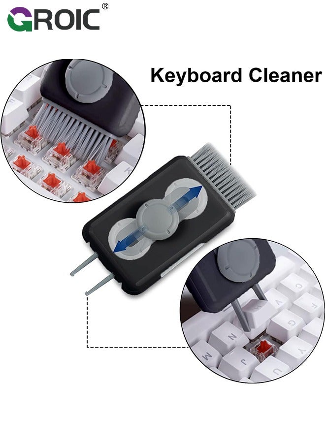 Laptop Screen Keyboard Black Cleaner Kit for Computer Macbook Airpod Phone iPhone Pro, Multifunctional Cleaning kit, Electronic Earbud Cleaning Pen Brush Tool for iPad, iPod, Headphone, Tablet