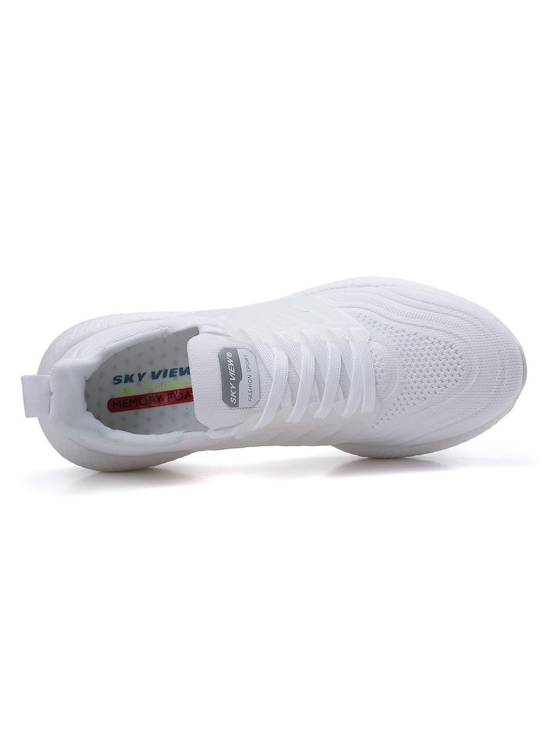 SKYVIEW Men's Running Shoes Tennis Fashion Sneakers For Men Walking Slip On Gym Workout Athletic Breathable Jogging Sport Casual Shoes White