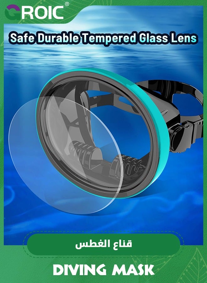 Diving Mask Scuba Mask Spearfishing Mask Freediving Water Mask Tempered Glass Oval HD Anti-Fog Scuba Goggles for Adults, Swimming Glasses Swim Dive Mask for Snorkeling Swimming Travel