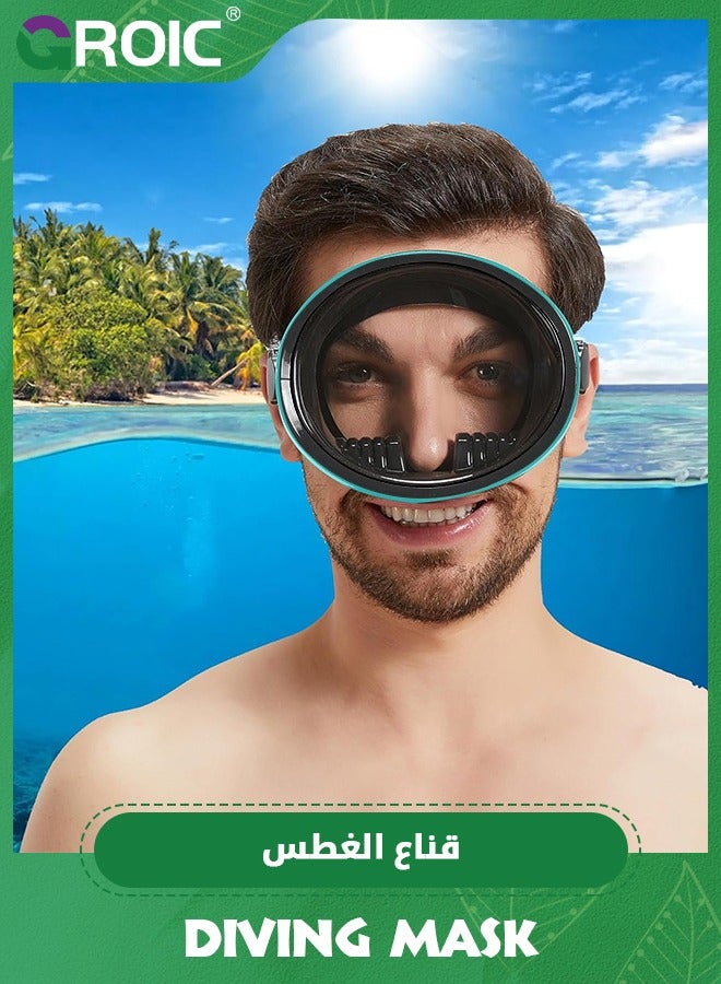 Diving Mask Scuba Mask Spearfishing Mask Freediving Water Mask Tempered Glass Oval HD Anti-Fog Scuba Goggles for Adults, Swimming Glasses Swim Dive Mask for Snorkeling Swimming Travel