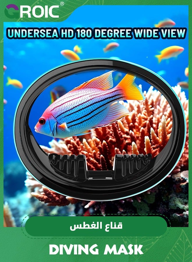 Diving Mask Scuba Mask Spearfishing Mask Freediving Water Mask Tempered Glass Oval HD Anti-Fog Scuba Goggles for Adults, Swimming Glasses Swim Dive Mask for Snorkeling Swimming Travel