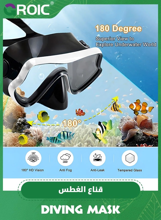 Snorkeling Gear for Adults,Snorkel Mask Adult Dry Snorkel Set Panoramic View Anti-Fog Scuba Diving Mask,Swimming Glasses Swim Dive Mask for Snorkeling Swimming Travel,Snorkeling Kit Diving Packages