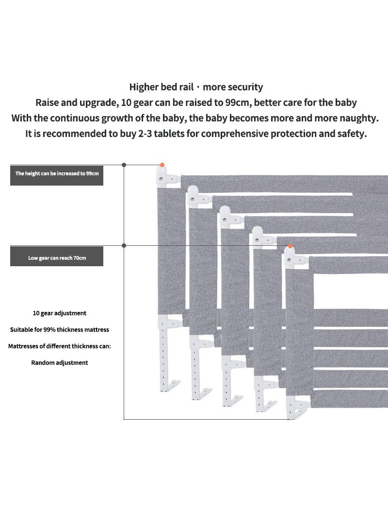 Reinforced High Density Breathable Anti-collision Cotton Bed Circumference With Safety Buckle