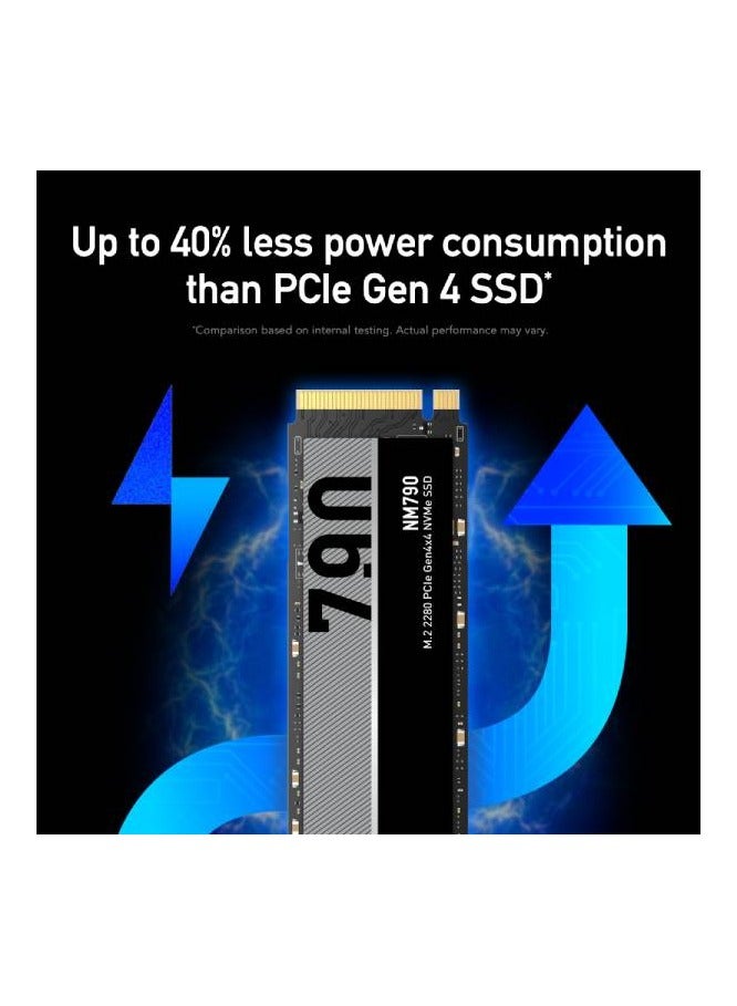 1TB High Speed PCIe Gen 4X4 M.2 NVMe, up to 7400 MB/s read and 6500 MB/s write 1 TB