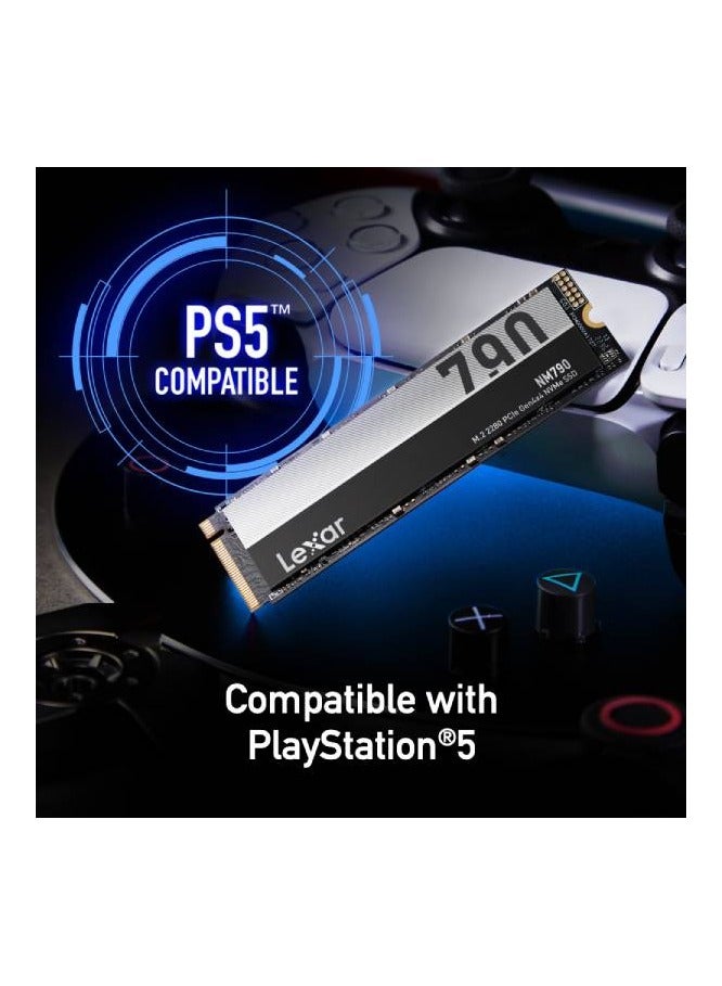 1TB High Speed PCIe Gen 4X4 M.2 NVMe, up to 7400 MB/s read and 6500 MB/s write 1 TB