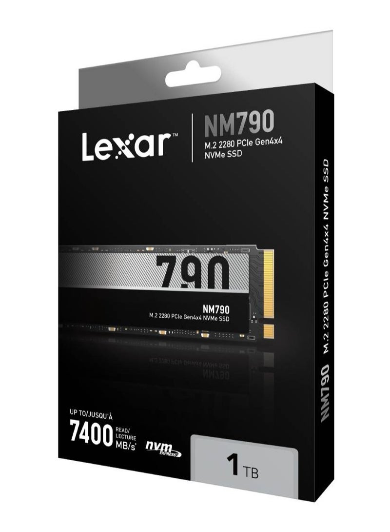 1TB High Speed PCIe Gen 4X4 M.2 NVMe, up to 7400 MB/s read and 6500 MB/s write 1 TB