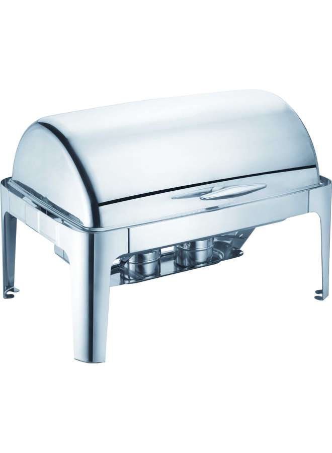 Stainless Steel Rectangular Roll Top Chafing Dish H 9L