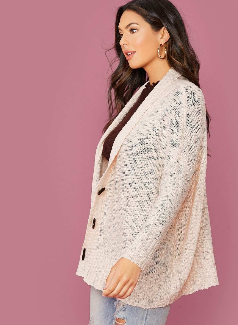 Toggle Closure Knitted Cardigan