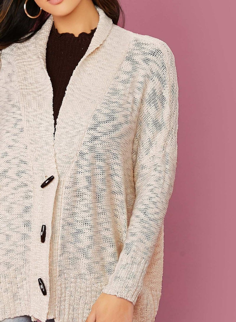 Toggle Closure Knitted Cardigan