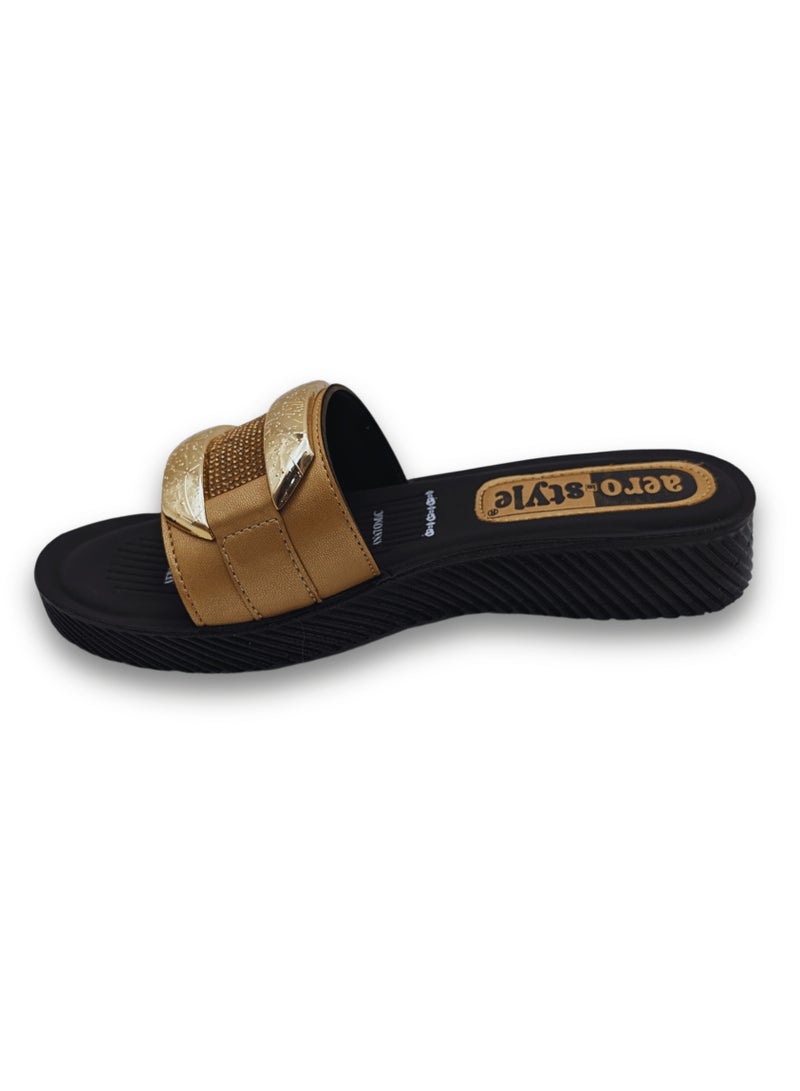 Aerostyle Women’s Slippers SPL1037 Gold