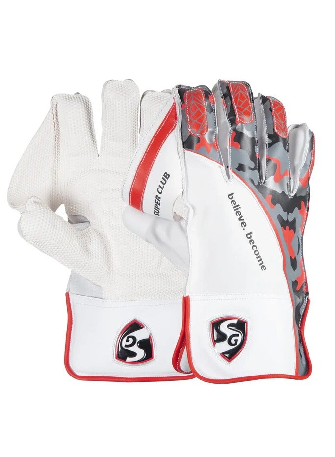 SG SUPER CLUB WICKET KEEPING GLOVES (MULTI-COLOR) W.K. GLOVES