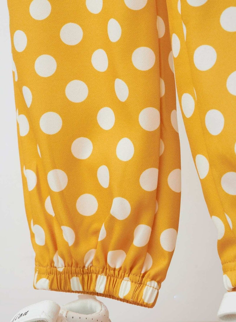 Girls Polka Dot Tapered Pants