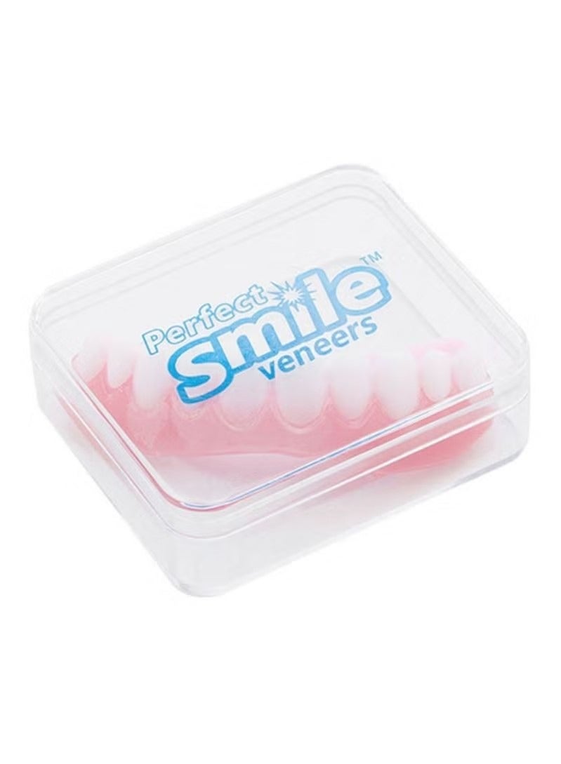 Perfect Smile Upper Veneer False Teeth, Instant Veneers Fake Instant Smile Veneers Cosmetic Teeth Whitening Temporary Prosthesis Teeth, Nature and Comfortable Protect Your Teeth, for Men Women Adult