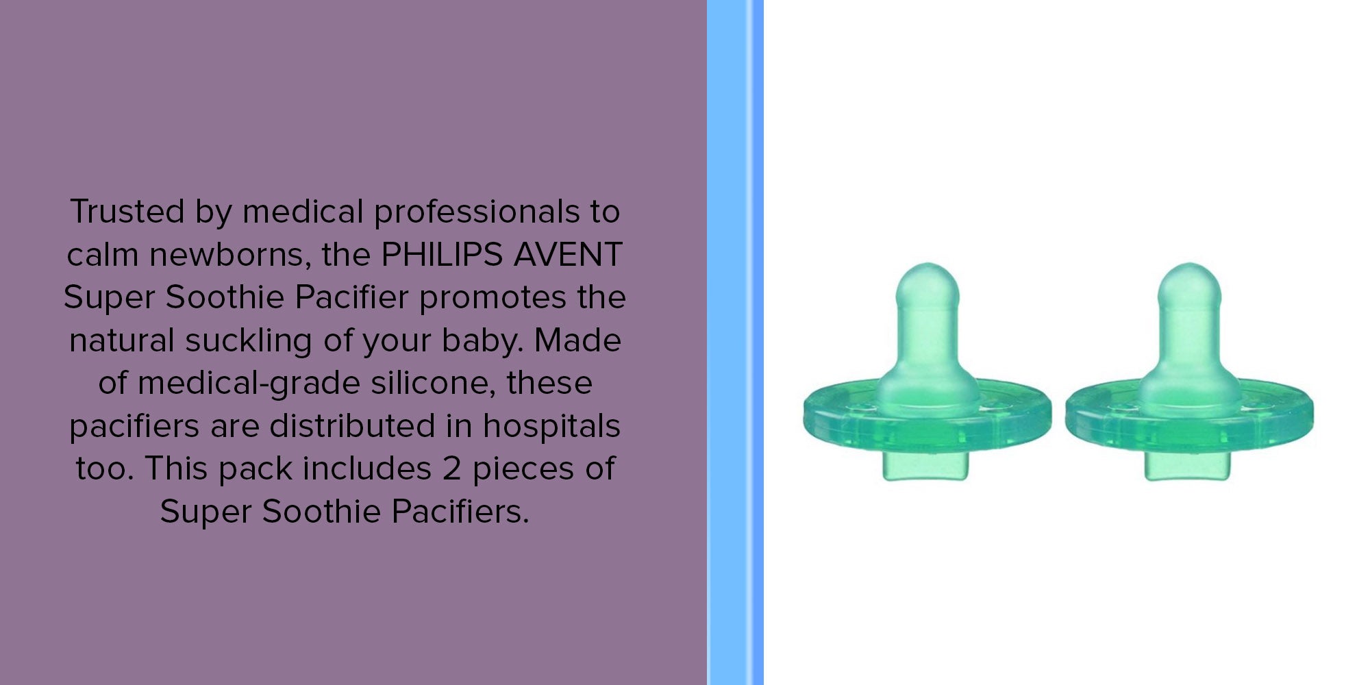 2-Piece Super Soothe Pacifier - Green