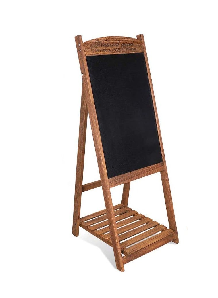 FFD Elegant Wooden Blackboard with Flower Stand Design – Ideal for Menus, Events, Weddings, Parties, Arts & Crafts, Drawing, and Heartfelt Greetings