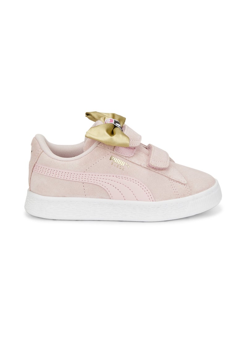 Classic Light Flex Bow V Kids Girls Low Top Trainer Shoes