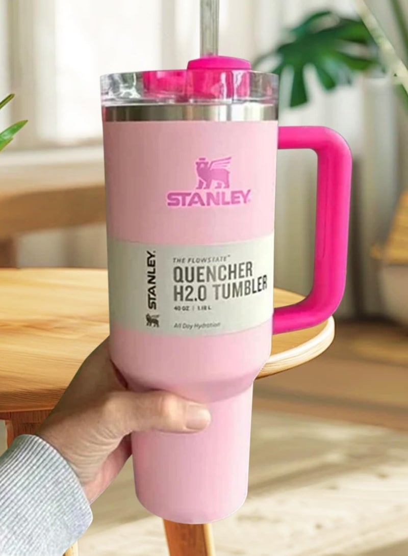 Stanley Insulated mug with straw lid, for water, Iced Tea, Coffee, Juice and Smoothie 40 oz.