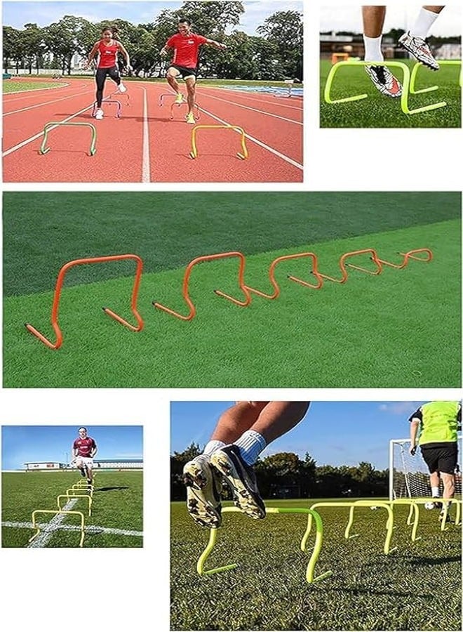 Detachable Agility Training Hurdles- Sports Practice Equipment for Athletes, Soccer, Basketball, Football,or Plyometric Training, Set of 5 different Sizes (15cm, 23cm, 30cm, 40cm, 50cm)