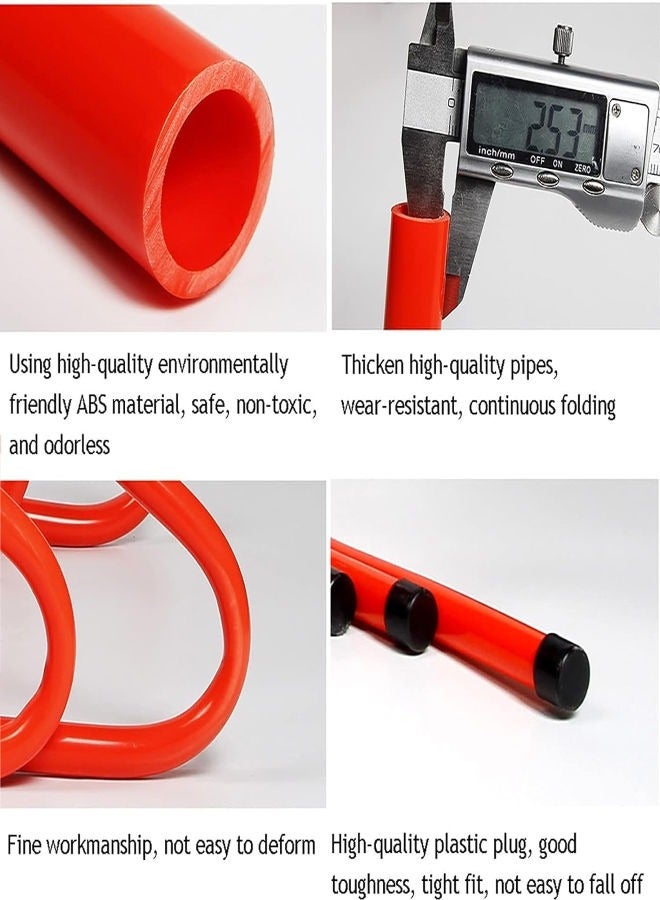 Detachable Agility Training Hurdles- Sports Practice Equipment for Athletes, Soccer, Basketball, Football,or Plyometric Training, Set of 5 different Sizes (15cm, 23cm, 30cm, 40cm, 50cm)