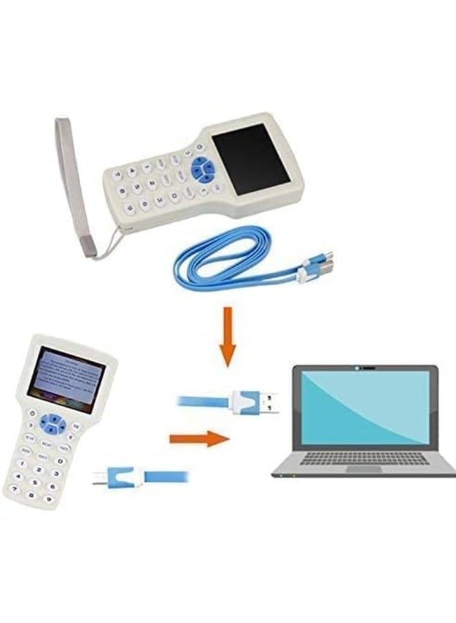 Advanced RFID Writer Copier for 125Khz IC-Type-A 13.56MHz HID-125KHz IC/ID/HID/UID RFID 10 Frequency Duplicator (Device Bundle with 125KHz Cards & Tags)