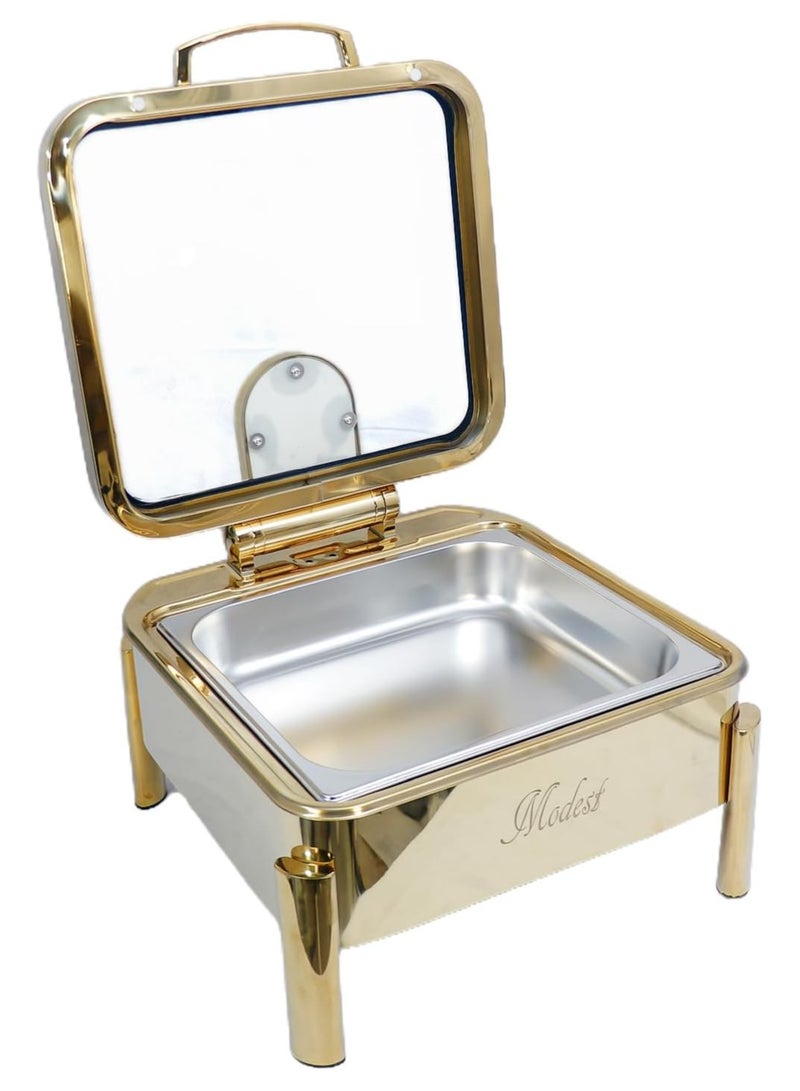 6L Luxury Hydraulic Square Chafing Dish.